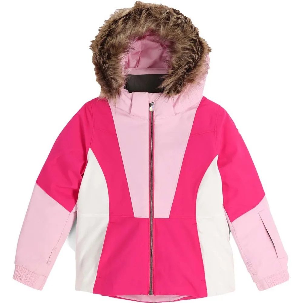 Spyder Girls Lola Pink & White Insulated Ski Jacket Coat Size 7